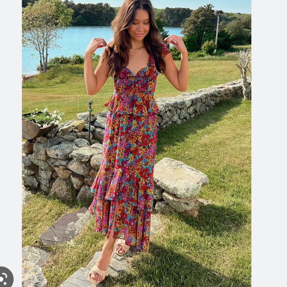 Show Me Your Mumu Garden Glow Reese Ruffle Dress